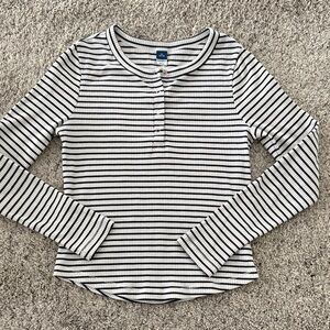 Old Navy Girl’s Henley LS Top T-shirt Striped 14/16